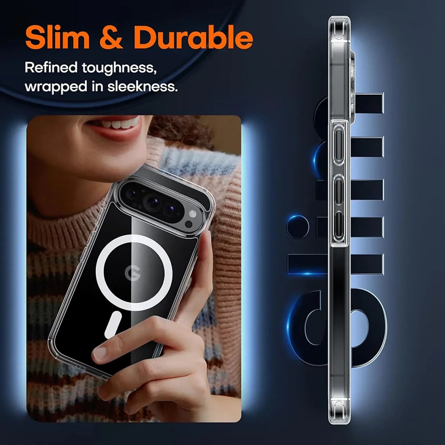 Clear MagSafe Magnetic Case for Pixel 9 Pro XL 8 7 – Shockproof Cover