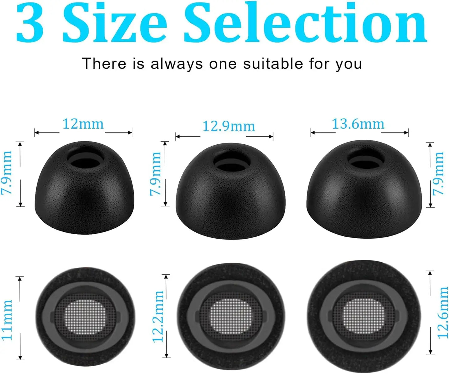 Enhance comfort and sound quality with these memory foam eartips for Galaxy Buds 3 Pro.