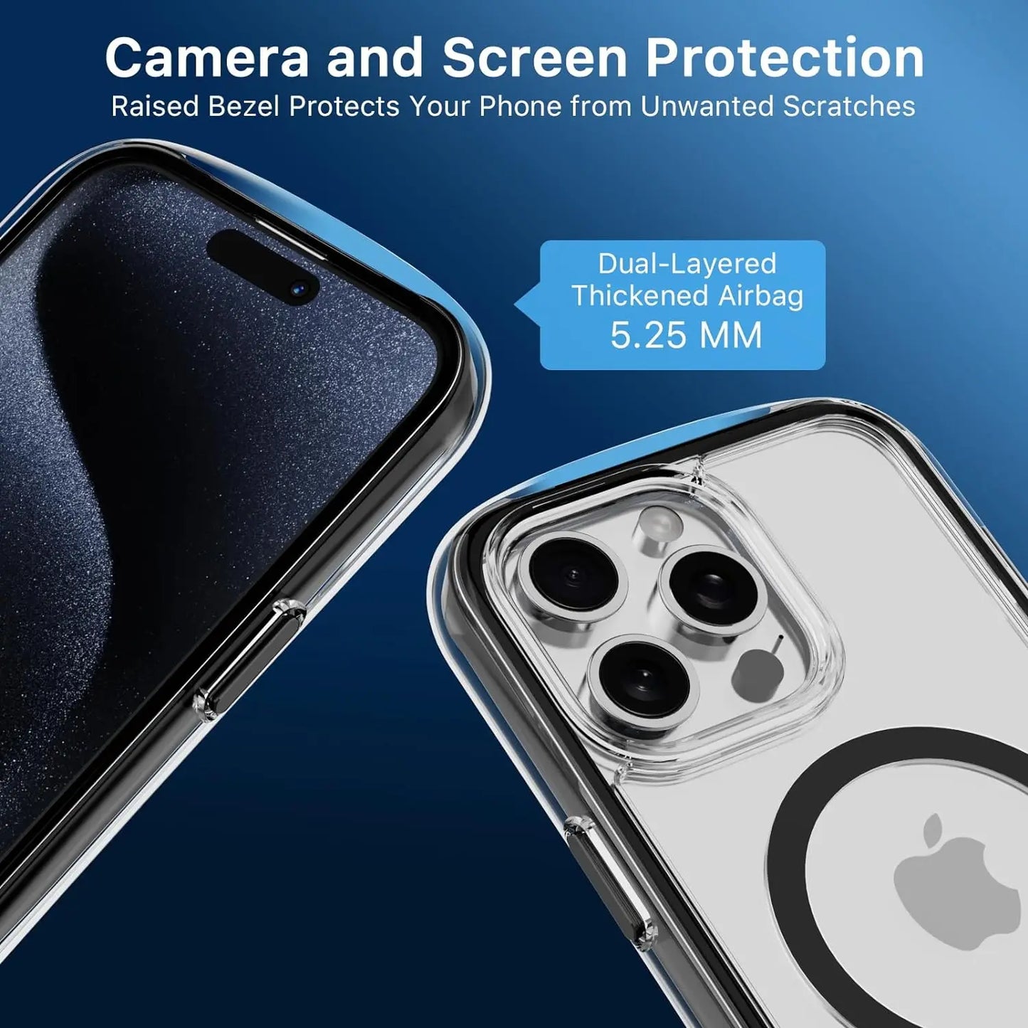 Luxury MagSafe Clear Case for iPhone 11/12/13 Pro Max β Shockproof Cover