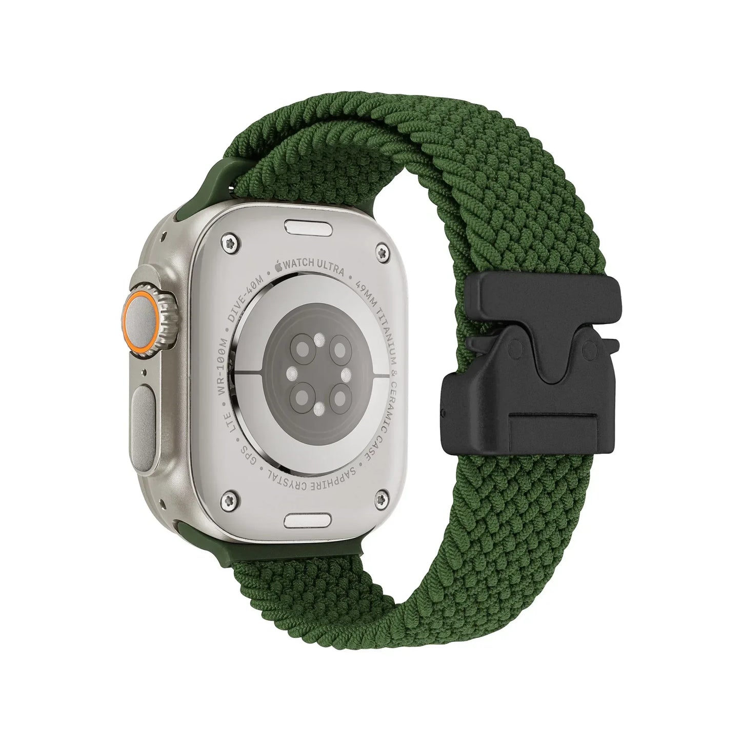 Braided Magnetic Band for Apple Watch 44mm–49mm Ultra 2/Series 10–6/SE