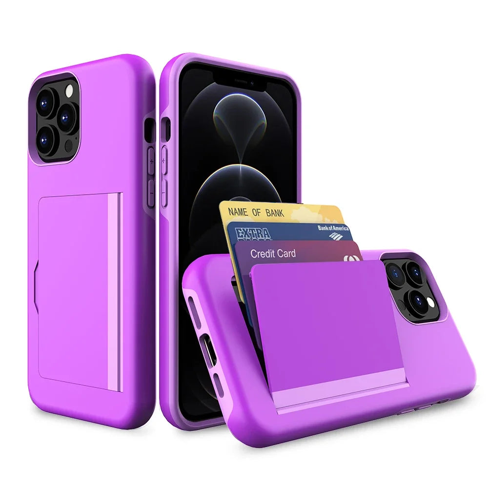Wallet Case with Card Slot for iPhone 16 15 14 13 12 11 Pro Max & More