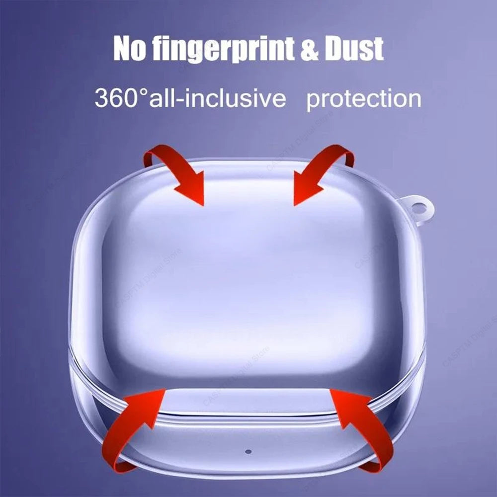 Clear Hard Case for Samsung Galaxy Buds 2 Pro/FE/Live – Transparent Cover