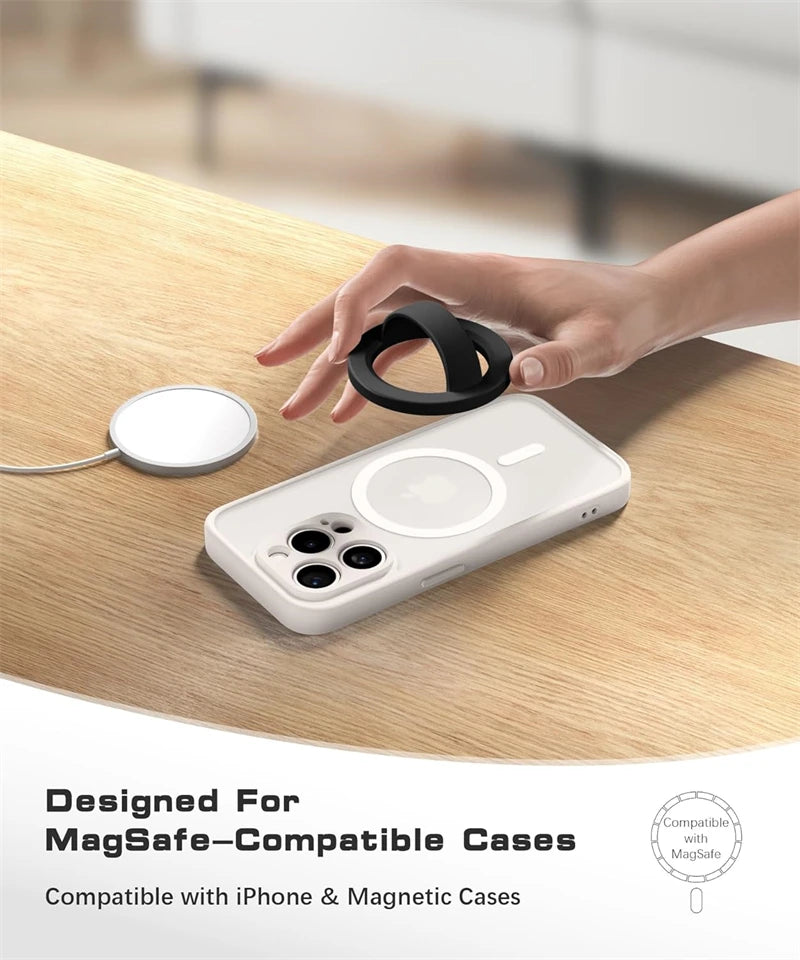 MagSafe Silicone Finger Strap Holder for iPhone 16 – Magnetic Loop Grip