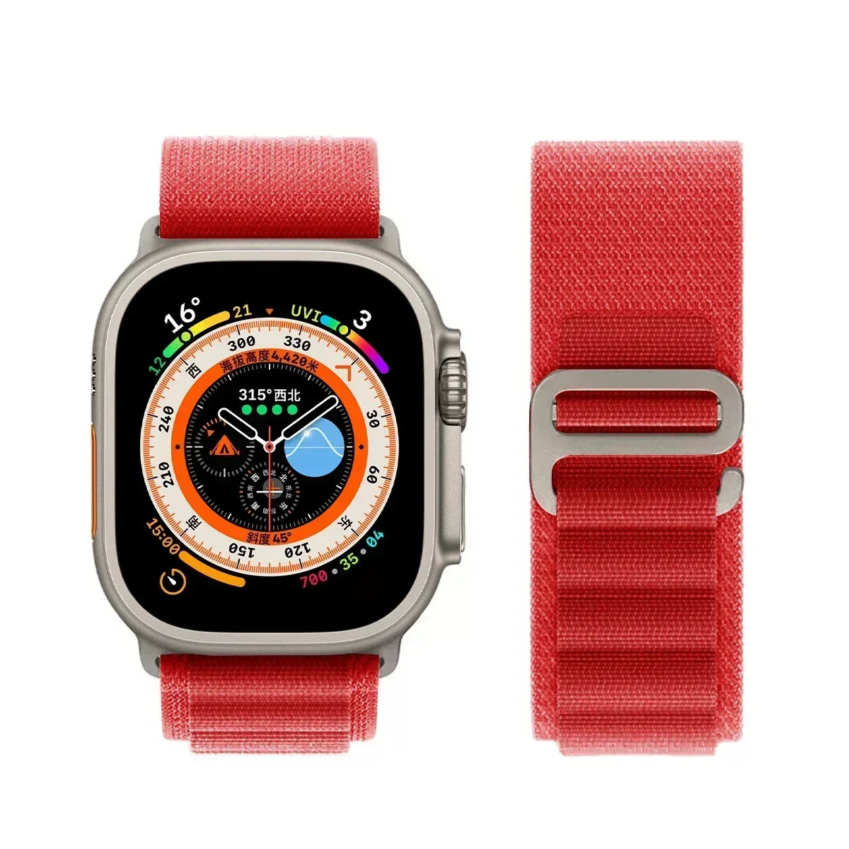 Alpine Nylon Strap for Apple Watch Bands 38-49mm - Ultra 2 Series 9 SE
