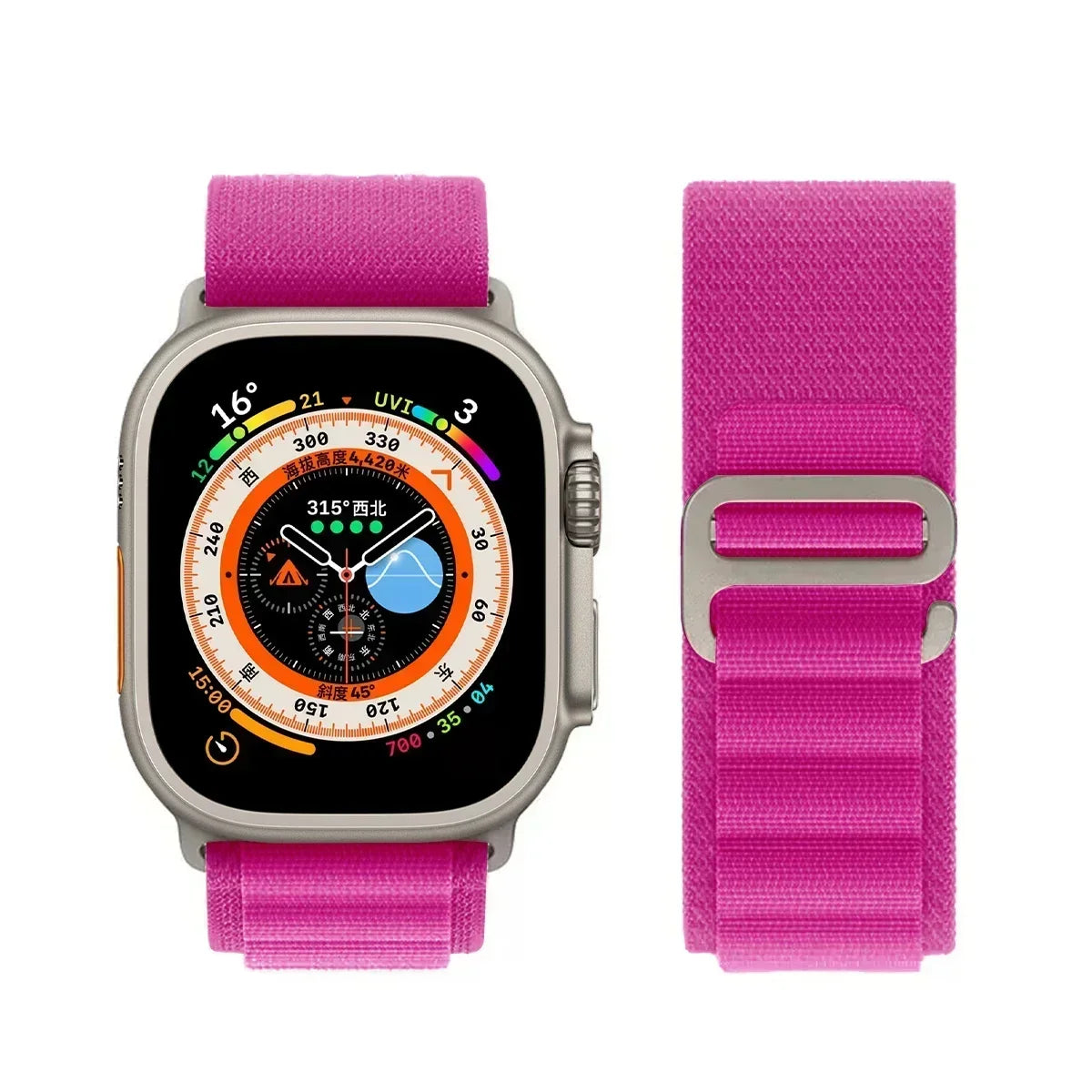 Alpine Nylon Strap for Apple Watch Bands 38-49mm - Ultra 2 Series 9 SE