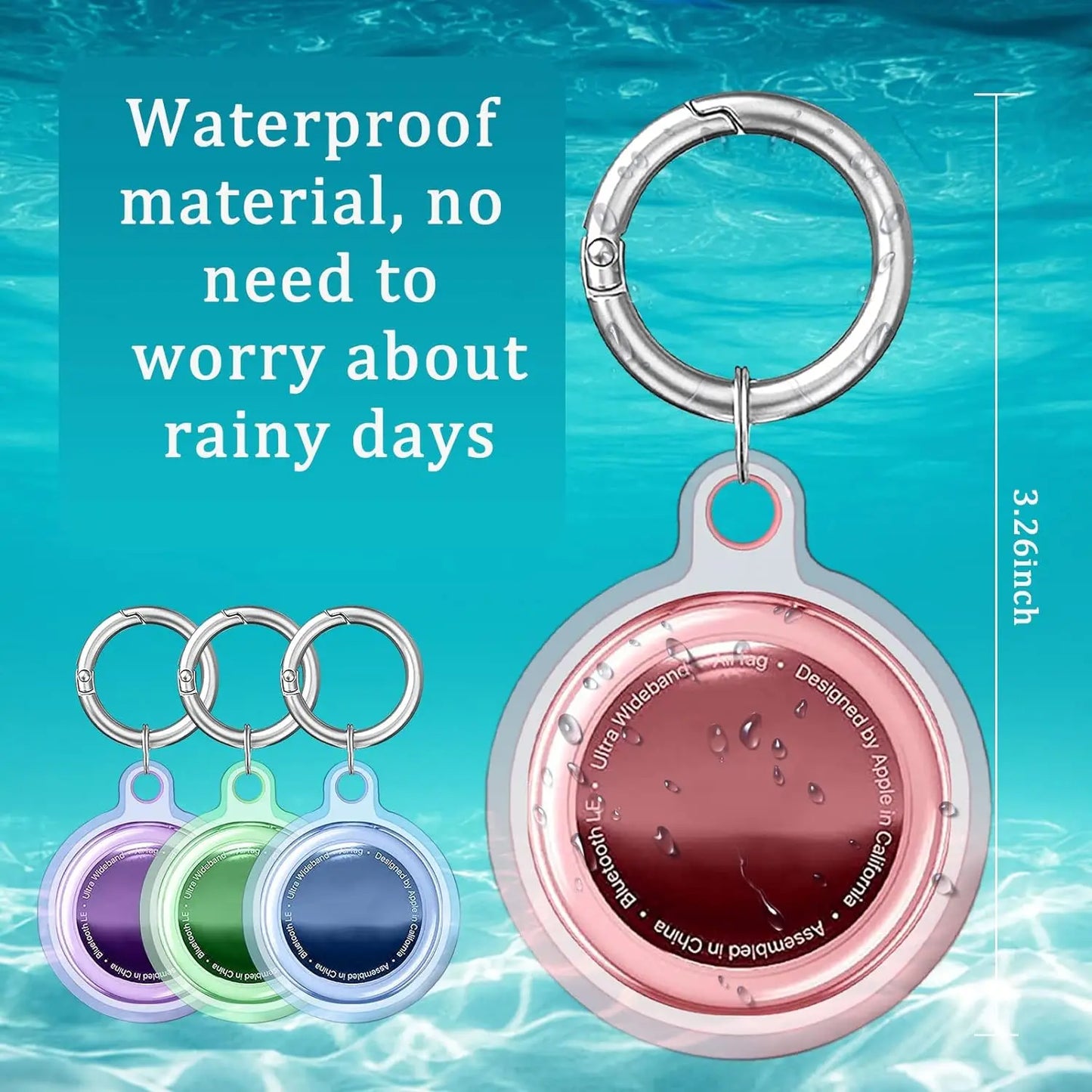4/8/6 Pack Waterproof AirTag Keychain Case for Pet Collars & Key Rings