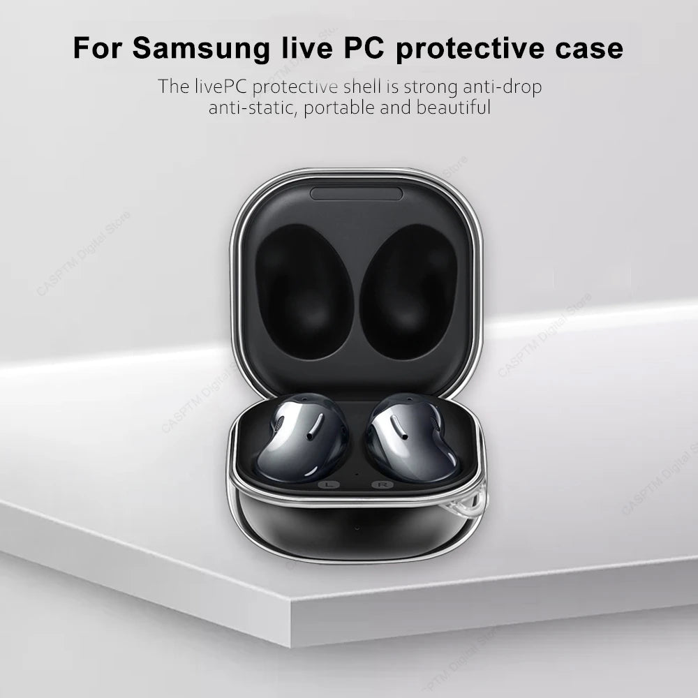 Clear Hard Case for Samsung Galaxy Buds 2 Pro/FE/Live – Transparent Cover
