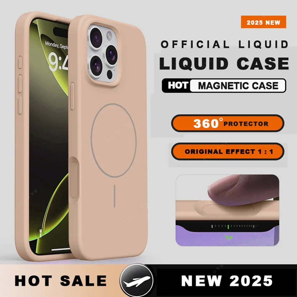 MagSafe Liquid Silicone Case with Lanyard for iPhone 14 Series