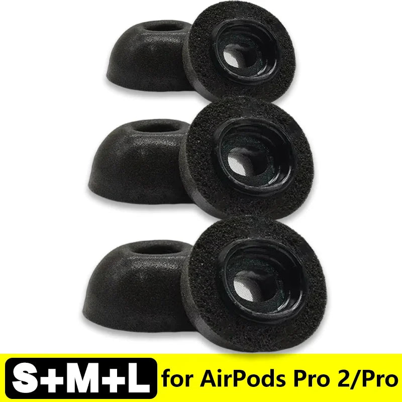 Memory Foam Eartips for AirPods Pro 1 & 2 – Soft & Case-Friendly Fit