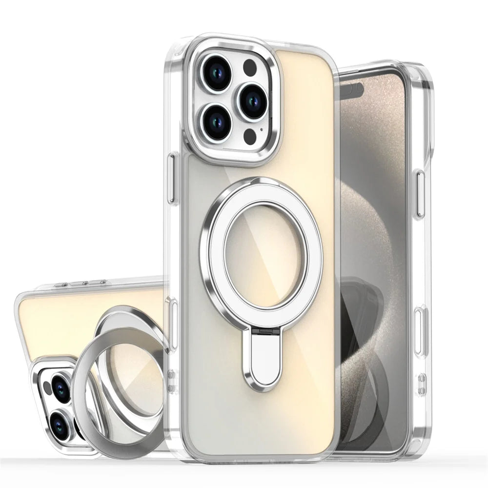 Luxury Laser Color Foldable Magnetic Stand Case for iPhone 11β16 Pro Max