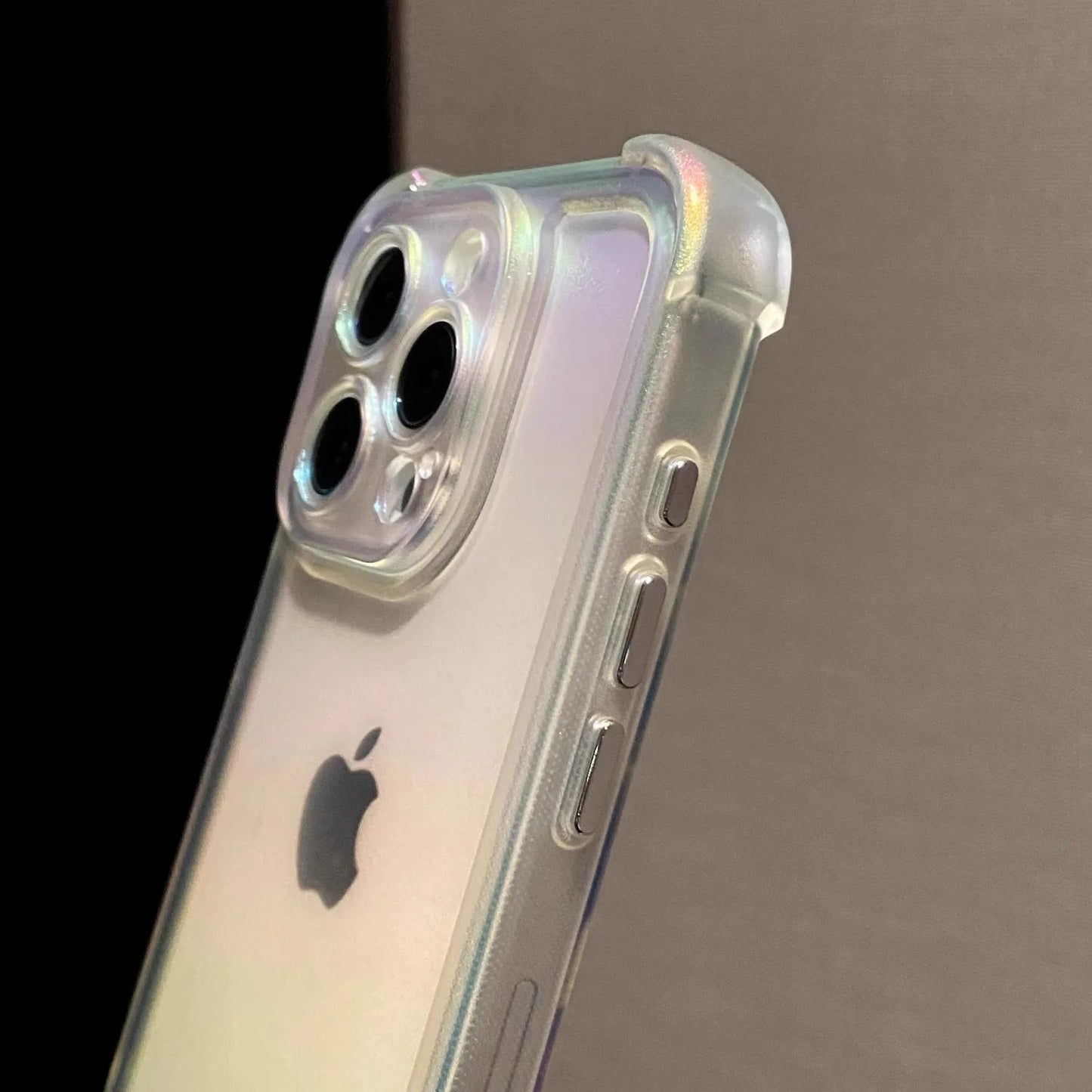 Laser Rainbow Matte Case for iPhone 11–16 Pro Max – Soft & Shockproof