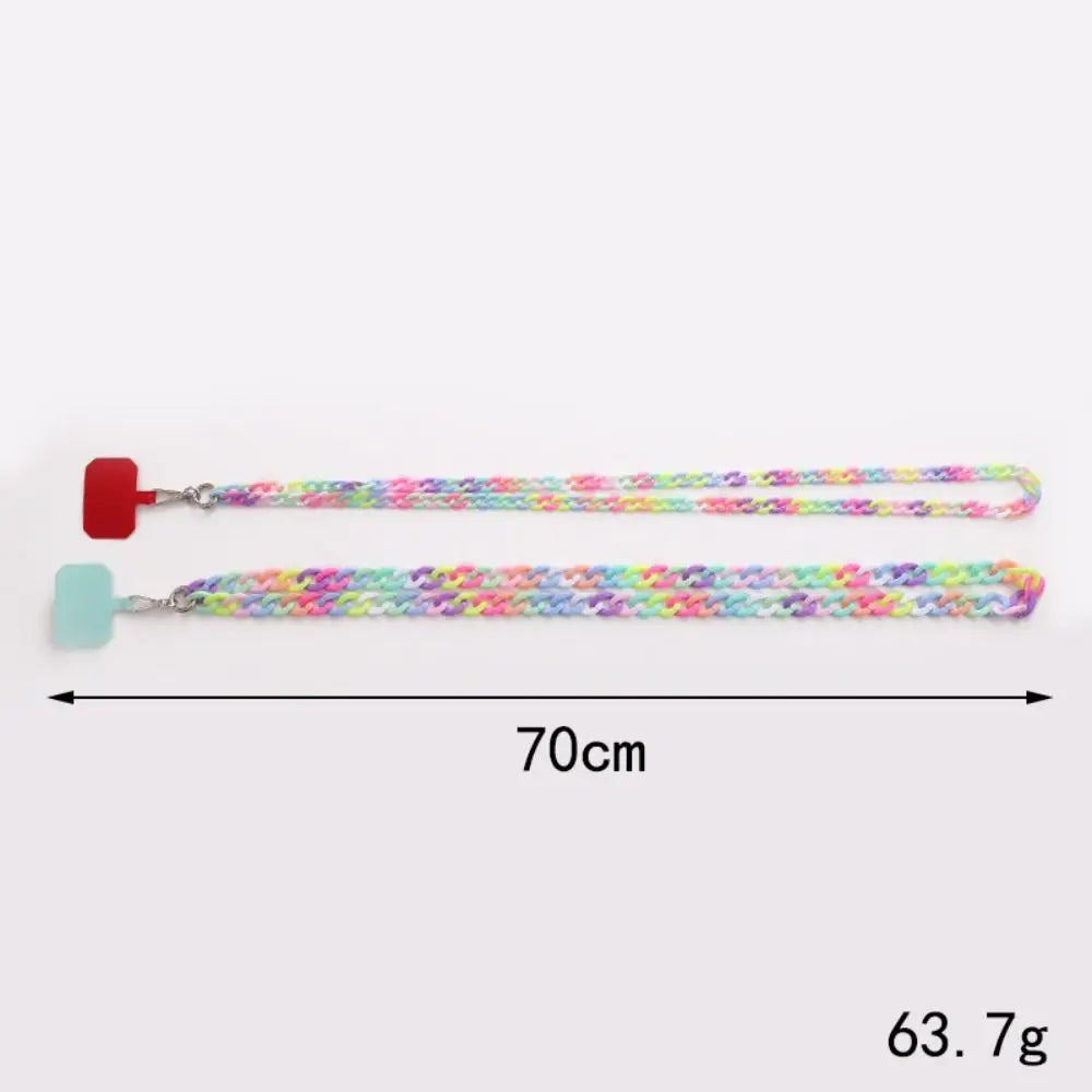 Colorful Crossbody Phone Strap Necklace with Card Slot for iPhone/Samsung