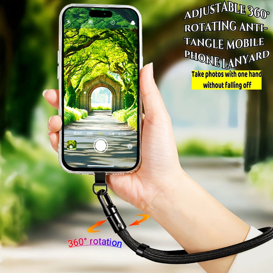 Adjustable Phone Lanyard Strap – Clip Holder for All Cases (Neck/Wrist Use)
