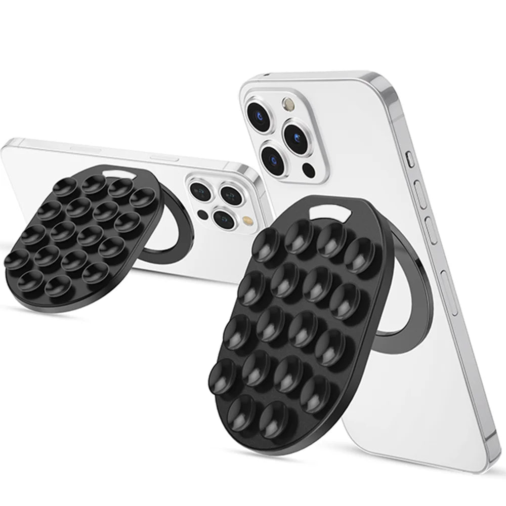 MagSafe Silicone Suction Cup Phone Grip Stand for iPhone Samsung Cellphones