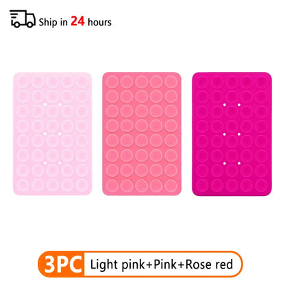 3Pcs Double-Sided Silicone Suction Cup Phone Stand for Hands-Free Selfies & Videos