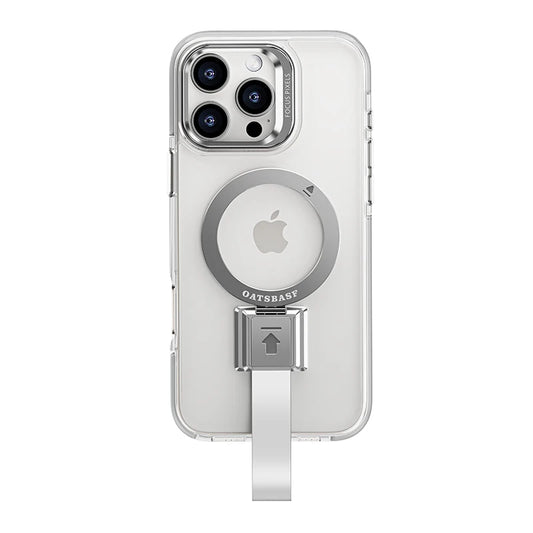 Transparent Case for iPhone 16 15 Pro Max with Lanyard & 360° Stand