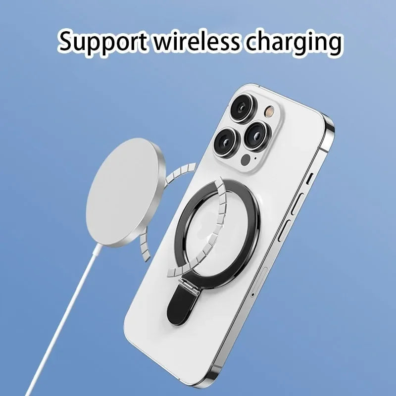 Magnetic Finger Ring Holder for iPhone 15 16 MagSafe Wireless Charging Stand