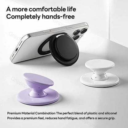 MagSafe Phone Grip with Built-In Adjustable Stand and Strong Magnetic Holder