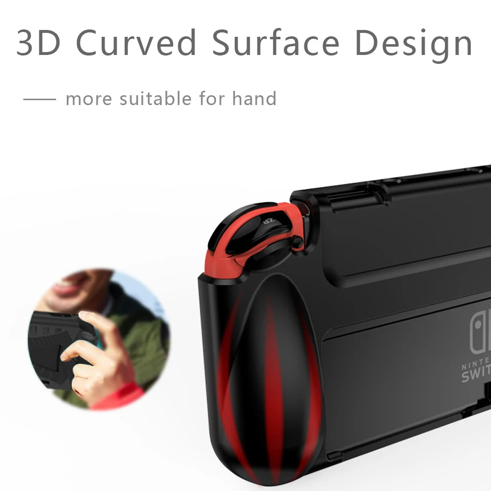 Shockproof TPU Case for Nintendo Switch OLED – Silicone Back Protective Shell