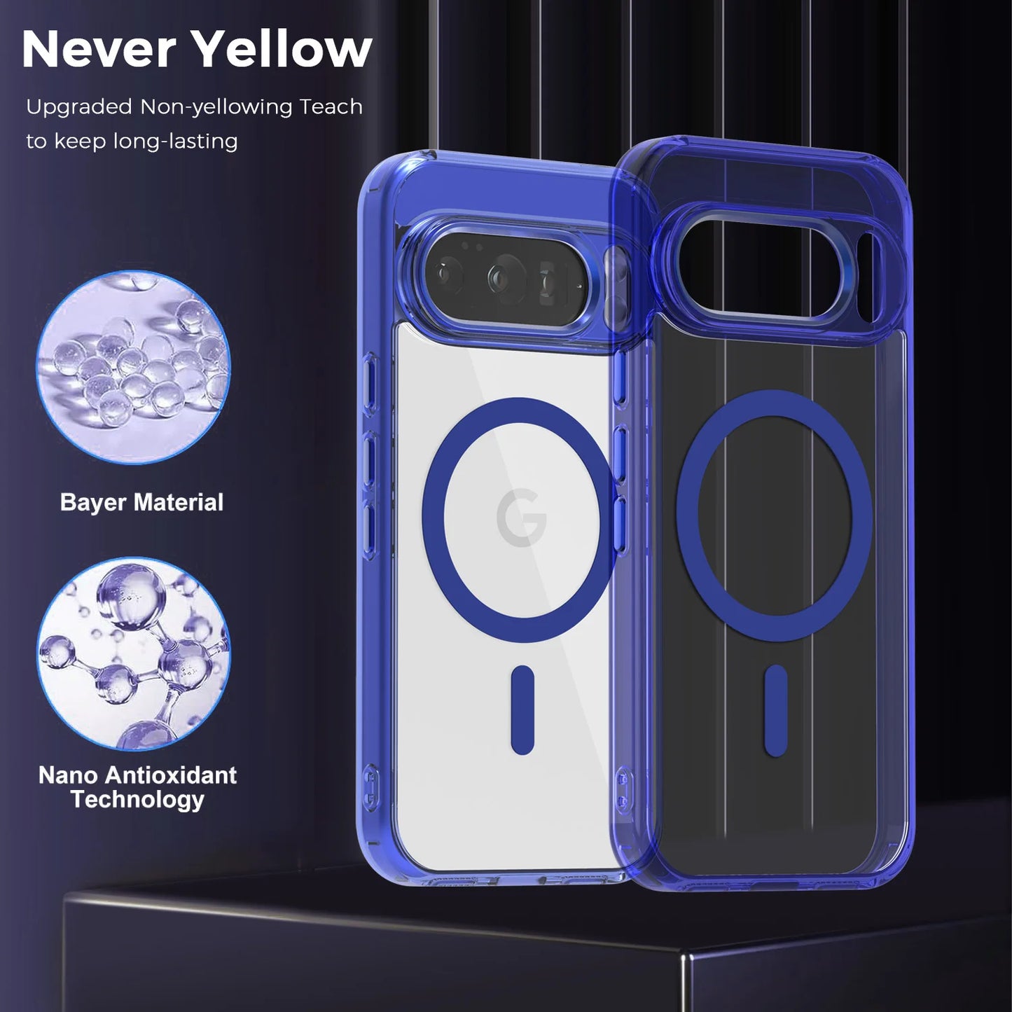 Luxury Transparent MagSafe Case for Google Pixel 10 Pro XL/9A – Solid Bumper