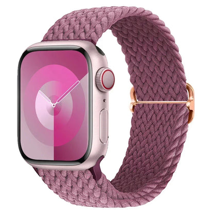 Braided Elastic Strap for Apple Watch Ultra 2 49mm Series 10 9 8 7 SE 6 5 4