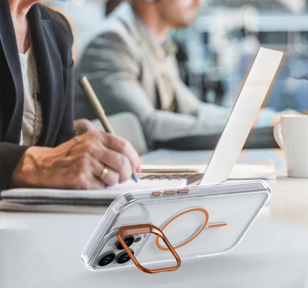 MagSafe Invisible Lens Stand Clear Case for iPhone 17 16 15 14 13 12 11 Pro Max