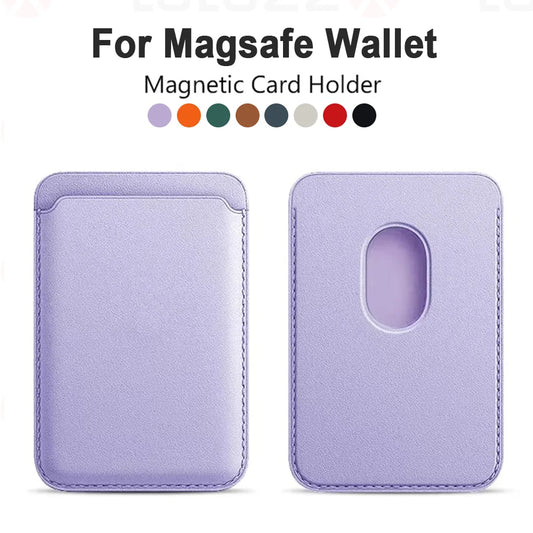 Leather Wallet MagSafe Case for iPhone 16 15 14 13 12 Samsung S24
