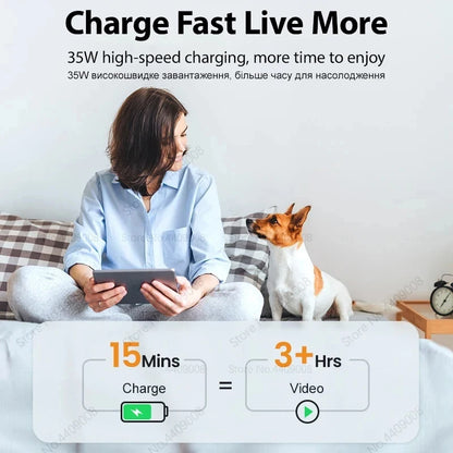 35W PD Magnetic Wireless Charger for iPhone 15–X | Fast USB-C Charging Pad