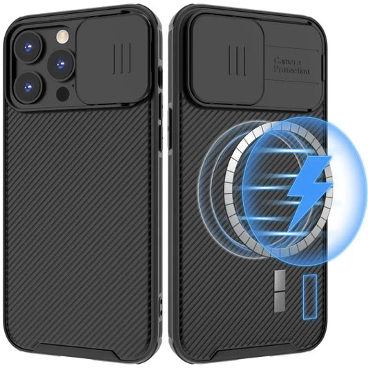 Magnetic Case for iPhone 16–11 Pro Max with Slide Lens Protection Cover