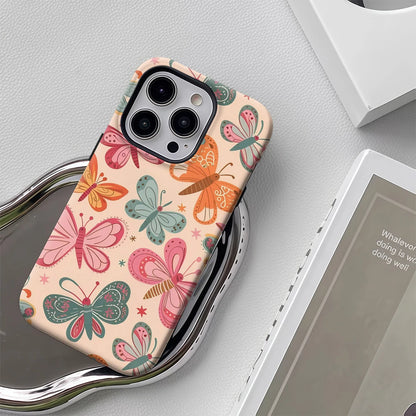 Butterfly Delight Case for iPhone 17 16 15 14 13 12 Pro Max Plus Double-Layer