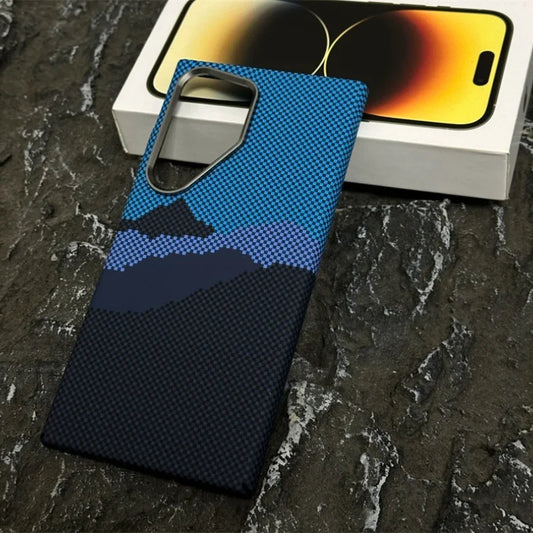 Luxury Carbon Fiber MagSafe Case for Samsung Galaxy S23/S22 Ultra Plus – Hard Cover