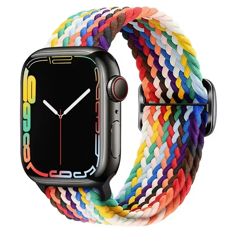 Braided Solo Loop for Apple Watch Ultra 2 & Series 10–3 SE Elastic Band
