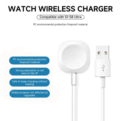 Magnetic USB-A Fast Charger for Apple Watch Series 9–2, SE, Ultra