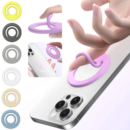 iPhone Magnetic Back Sticker Holder Silicone Phone Stand & Grip
