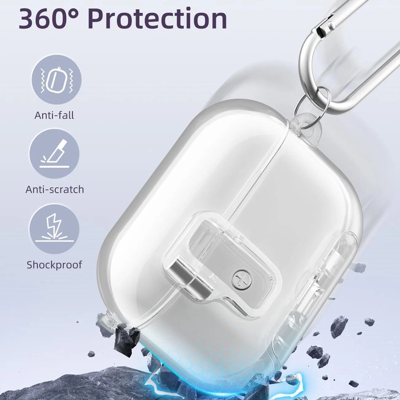 Clear Soft TPU Case for AirPods Pro 3 – Shockproof Cover with Cleaner Kit (2025)