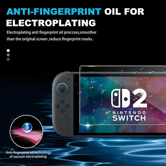 Tempered Glass Screen Protector for Nintendo Switch 2 + Joystick Cap Accessories