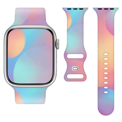 Aurora Silicone Strap for Apple Watch Ultra 49mm & Series 10–5, Sizes 46–38mm