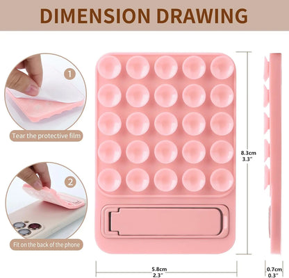 Foldable Silicone Suction Phone Holder for Mirror & Shower