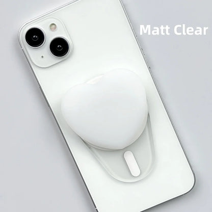MagSafe Silicone Heart Oval GripTok Phone Finger Grip Holder for Magnetic Support