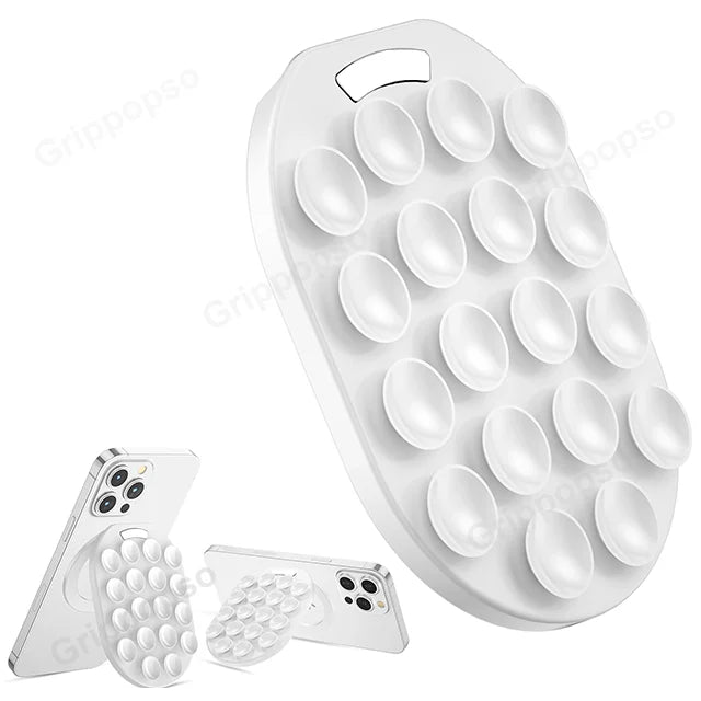 MagSafe Silicone Suction Cup Phone Grip Stand for iPhone Samsung Cellphones