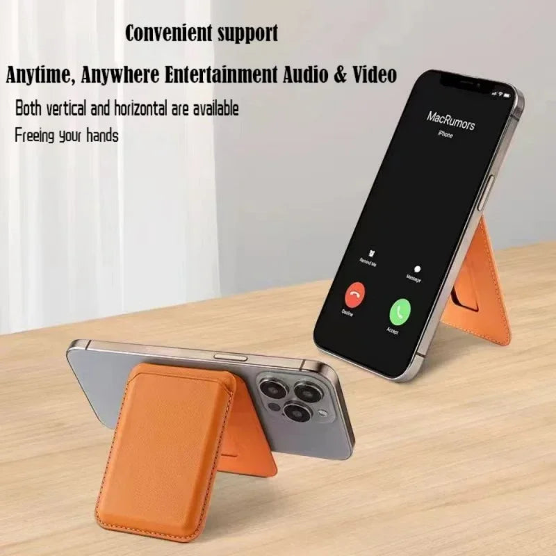 Strong Magnetic Leather Wallet MagSafe Case for iPhone 16 15 14 13 12 11 Pro