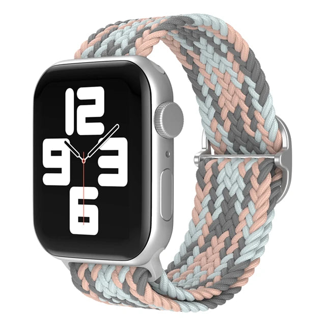 Elastic Braided Strap for Apple Watch Ultra 49mm and Series 9–SE, 45–38mm