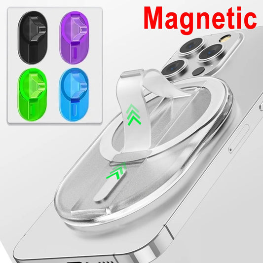 MagSafe Phone Ring Holder with Finger Strap & Expanding Stand for iPhone 14–15 Pro Max