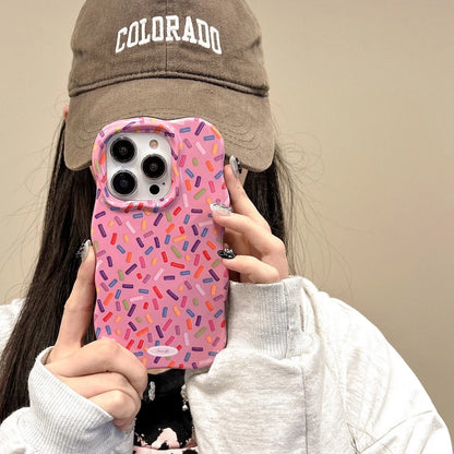2025 Pink Donut Wave Edge Case for iPhone 15 14 13 Pro Max – Cute & Durable