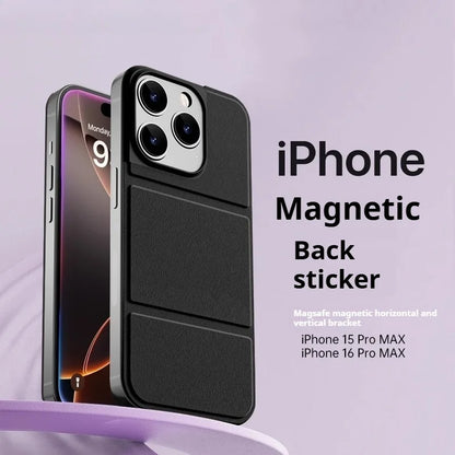 Ultra-Thin Magnetic iPhone Case with 3-Fold Rotating Bracket for 16 Pro Max / 15 Series