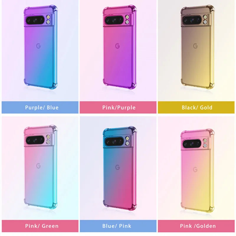Gradient Airbag TPU Shockproof Case for Google Pixel 9 Pro XL 8A 8 7A 7 6A