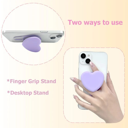 MagSafe Silicone Heart Oval GripTok Phone Finger Grip Holder for Magnetic Support