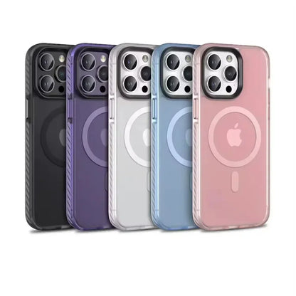 Matte MagSafe Case for iPhone 11–16 Pro Max – Shockproof & Magnetic