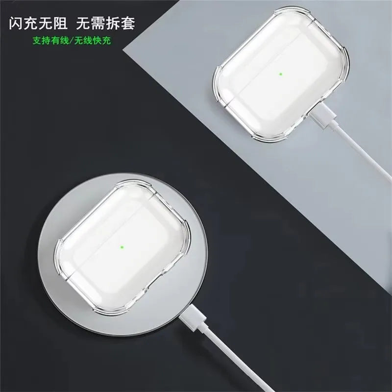 Clear TPU Case for AirPods Pro 3 with Lanyard, Keychain & Cleaning Kit