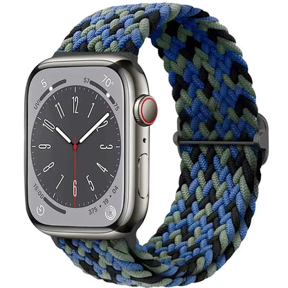 Braided Elastic Strap for Apple Watch Ultra 2 49mm Series 10 9 8 7 SE 6 5 4